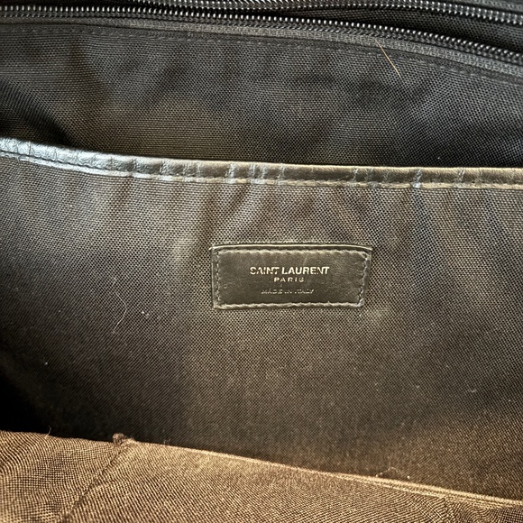 Saint Laurent Black Universite Patch Backpack YSL
